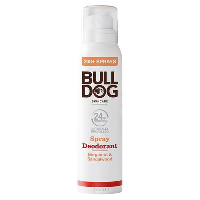 Déodorant spray naturellement propulsé Bulldog Bergamote et Bois de Santal pour Homme