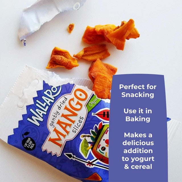 Wallaroo organic dried mango slices 35g (British brand)