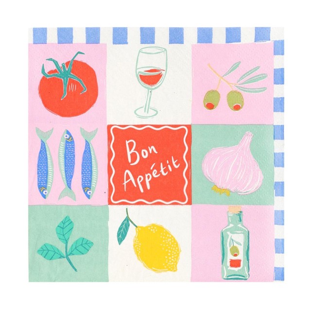 Talking Tables Summer Bon paper napkins 20 pack (British brand)