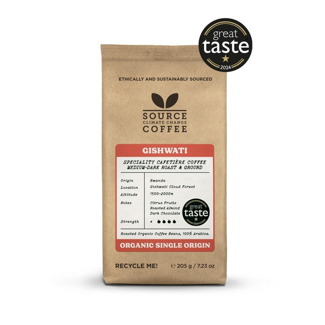 Source Organic Gishwati Ground Coffee 227g (British brand)
