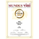 Pepper Box red wine Shiraz 75cl, imported from the UK