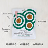 Clearspring brown rice crackers green nori and tamari 40g - British product