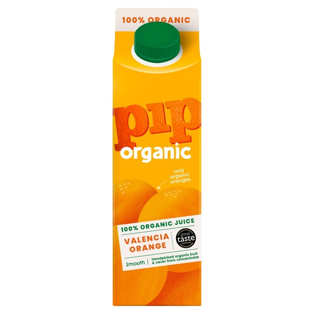 Pip Bio-Orangensaft Valencia 1L, importiert aus Großbritannien