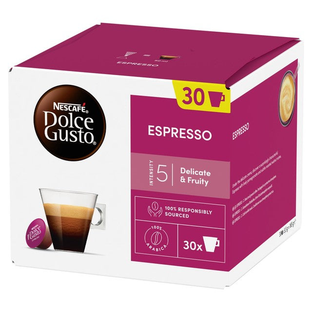Nescafe Dolce Gusto espresso coffee capsules 30 capsules, imported from the UK