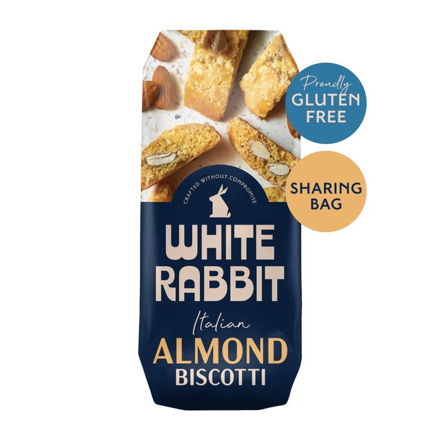 White Rabbit gluten free almond biscotti 150g (British brand)