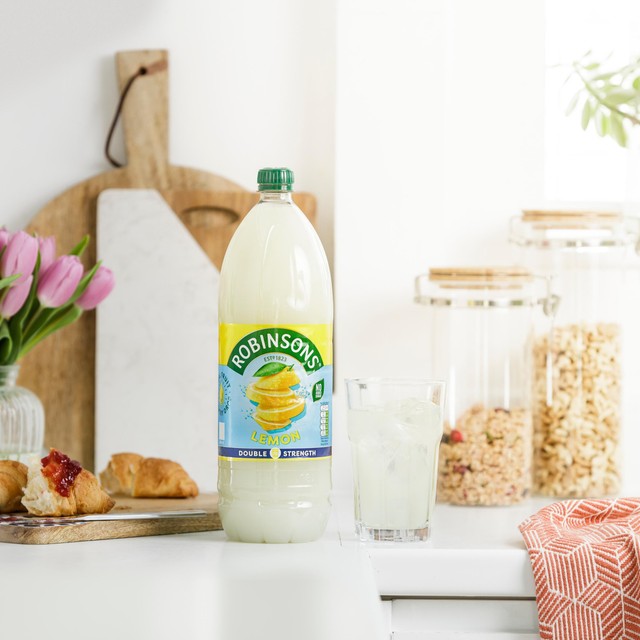 Robinsons Lemon No Added Sugar Double Concentrate Squash 1.75L, imported from the UK