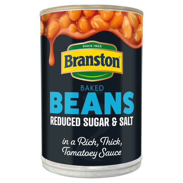Branston baked beans reduced sugar and salt 410g - British product