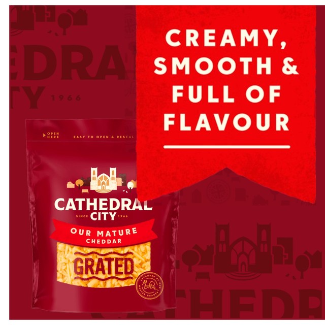 Cathedral City Mature Grated Cheddar Cheese 180g - British product