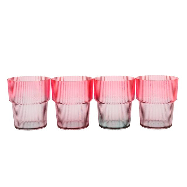 Navigate ombre stacking picnic plastic tumblers set of 4 (British brand)
