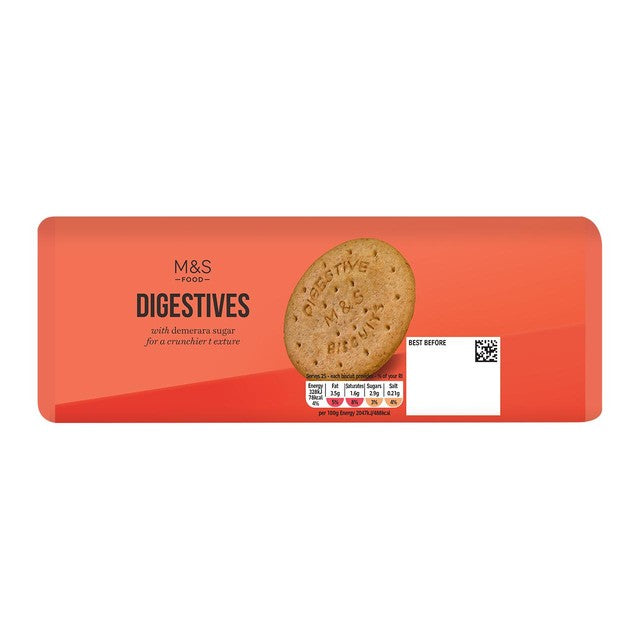 M&S digestive biscuits with Demerara sugar 400g, imported from the UK