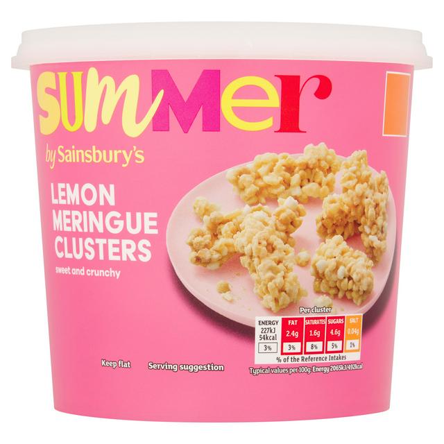 Lemon Yogurt Flavor Coated Biscuit and Meringue Clusters 165g