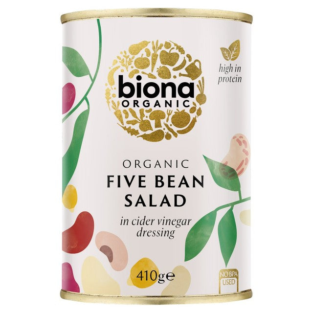 Biona bean salad in vinaigrette 410g can - British product