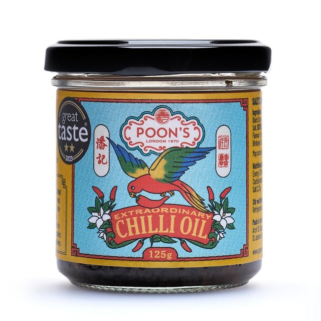 Poon's London Extraordinary Chilli Oil 125g, imported from the UK