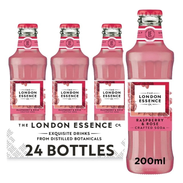 London Essence Co. Raspberry & Rose Soda 200ml, UK version
