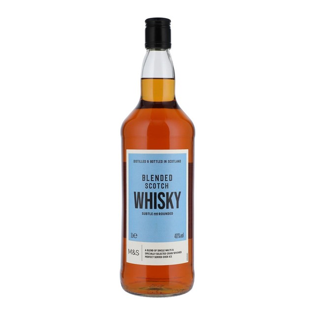 M&S Blended Scotch Whisky bottle, UK version
