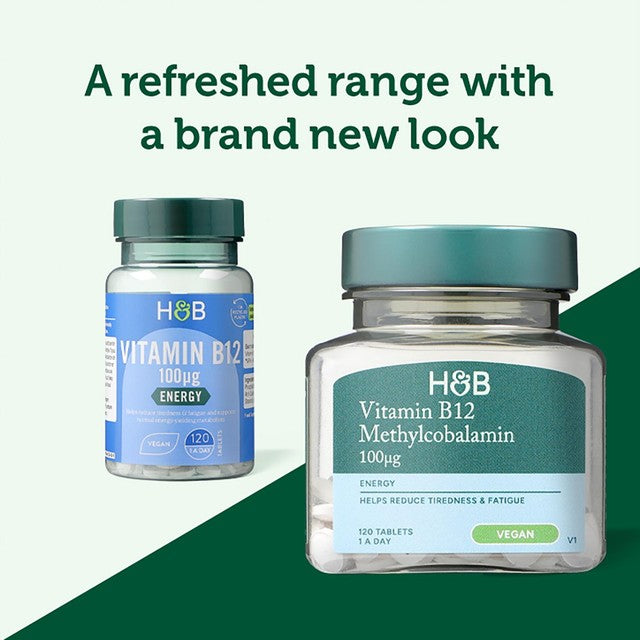 Holland & Barrett Vitamin B12 100g supplement 120 tablets, UK version