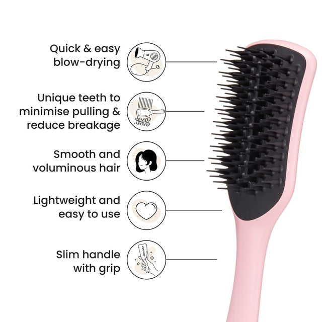 Tangle Teezer blow-dry brush in Tickled Pink (British brand)