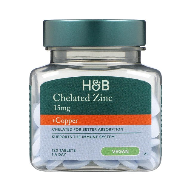 Holland & Barrett Zinc & Copper tablets 120 pack, UK version
