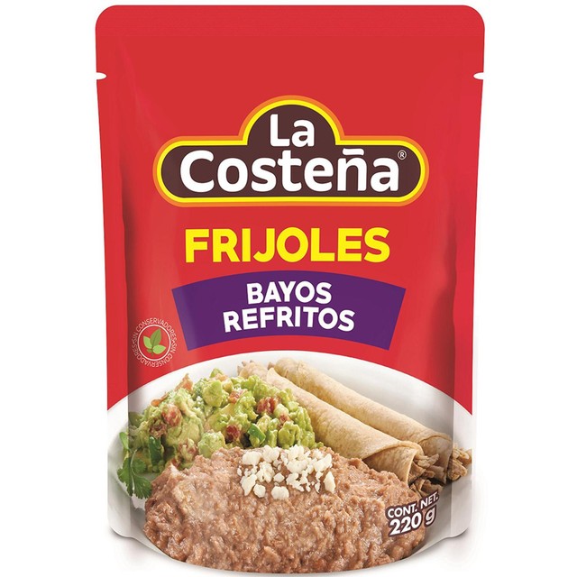 La Costena pinto refried beans pouch 220g, UK version