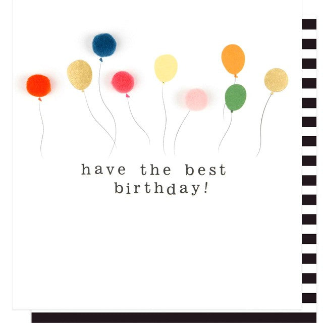 Caroline Gardner balloon birthday card 146 x 140mm - British product