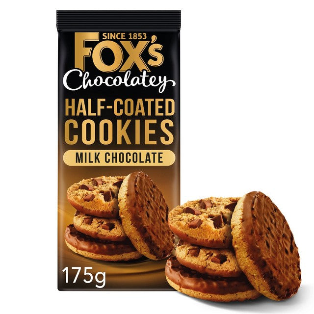 Fox's half coated milk chocolate cookies 175g - British product