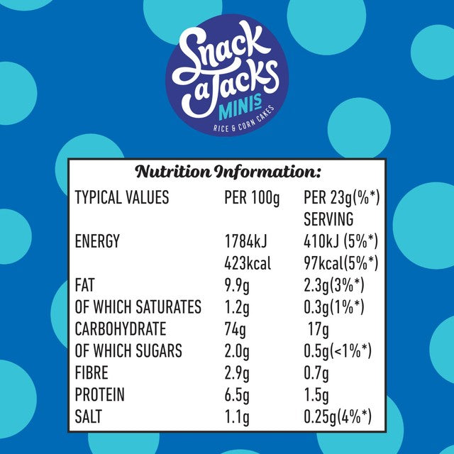 Snack a Jacks Salt & Vinegar rice cakes 23g (British brand)