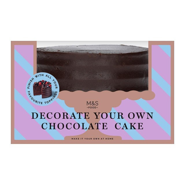 M&S decorate your own chocolate cake, imported from the UK