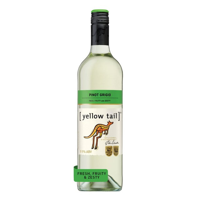 Yellow Tail Pinot Grigio white wine 75cl (British brand)