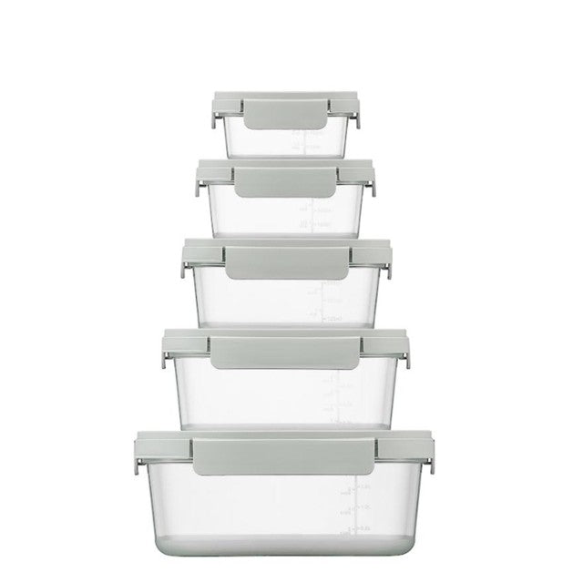LocknLock NestnLock Sage Green food storage container set 5pc, UK version