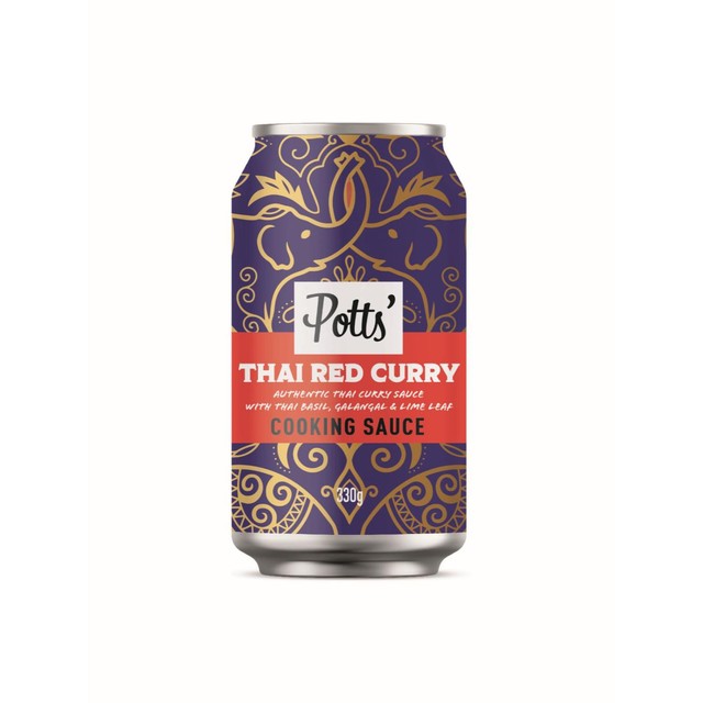 Potts Thai red curry sauce aluminium can, British brand