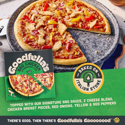 M&S Goodfella's Stekebakt Tynn BBQ Kylling Pizza Frossen Pizza 385g- Kjøp online på McGrocer