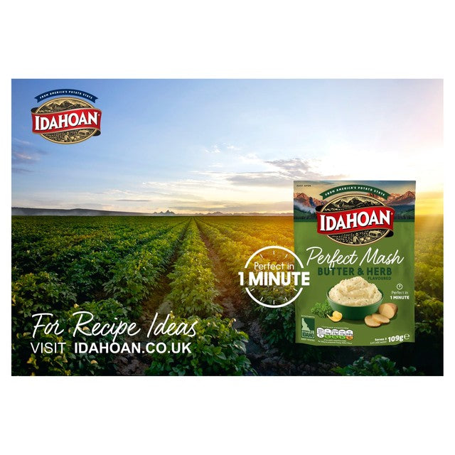 Idahoan Butter & Herb Instant Mashed Potatoes 109g, UK version