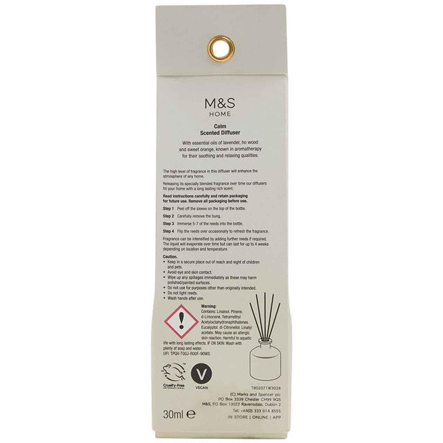 M&S Calm Mini Diffuser in Amber 30ml (British brand)
