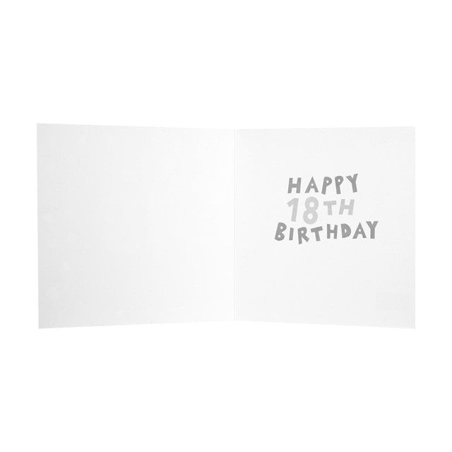 M&S 18th birthday card 15x15cm, imported from the UK