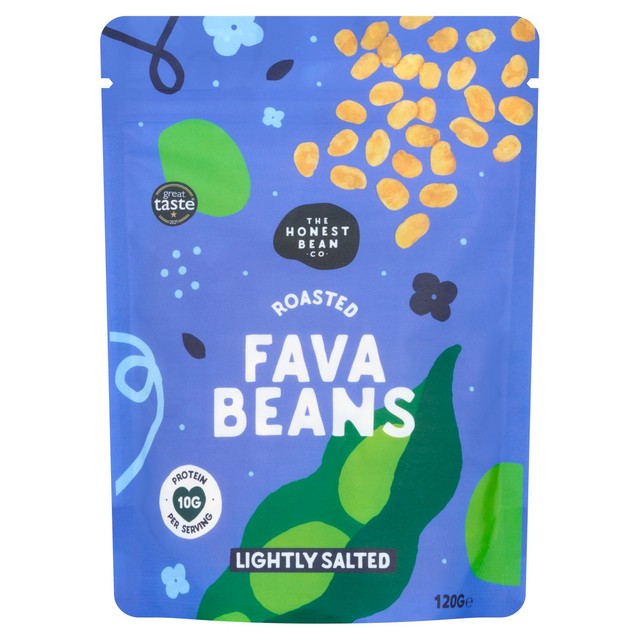 Honest Bean roasted fava beans lightly salted 120g, UK version