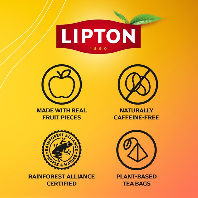 Lipton Peach Paradise fruit tea bags, UK version