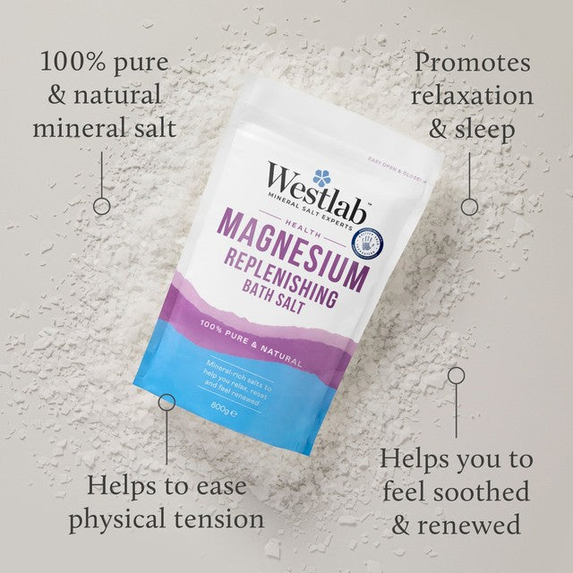 Westlab Magnesium Flakes bath salts 800g (British brand)