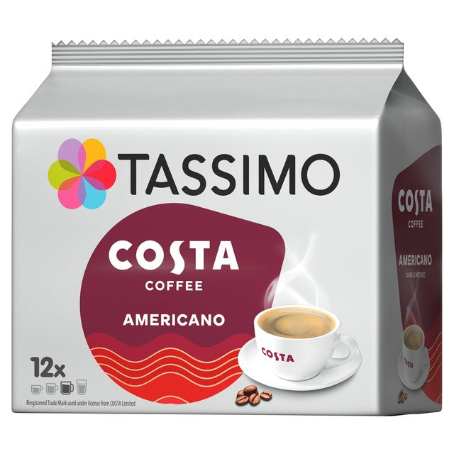 Tassimo Costa Americano coffee pods 12 pack (British brand)