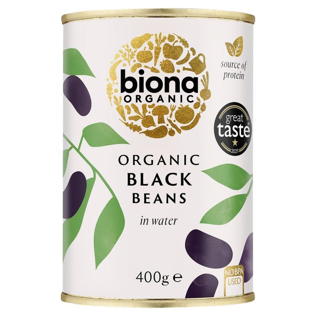Biona Organic Black Beans in Water 400g - British product