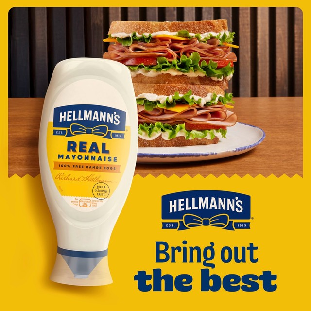 Hellmann's Real Squeezy Mayonnaise squeeze bottle - British product