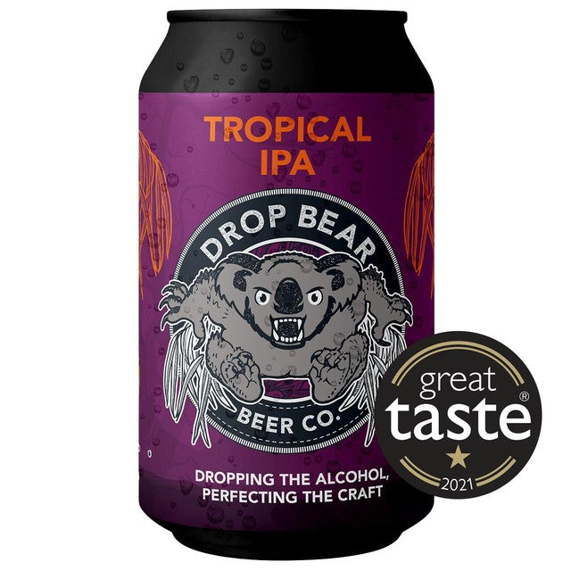 Drop Bear Beer Tropical IPA low alcohol beer 330ml - British product