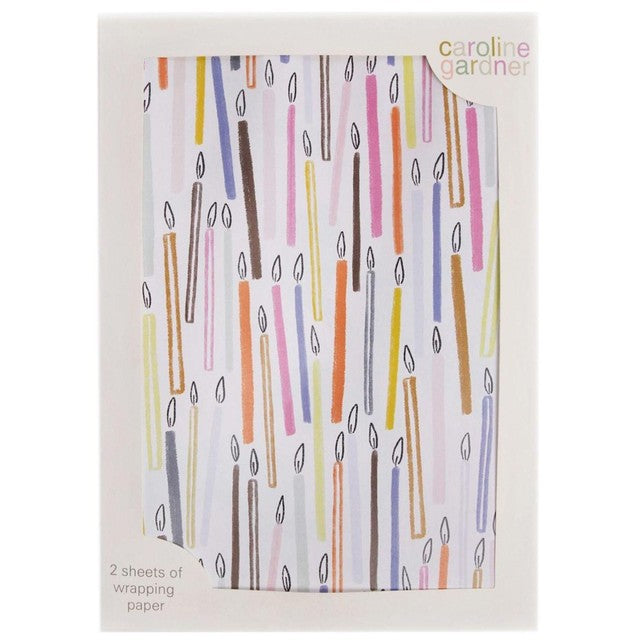 Caroline Gardner Candles gift wrap sheets 50cm x 70cm - British product
