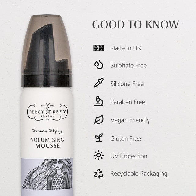 Percy & Reed hair mousse 50ml, imported from the UK