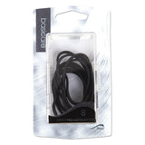 Basicare black flat snag free hair bands 8 pack - British product