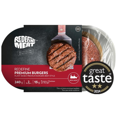 M&S Redefine Meat Premium Plantebasert Burger - Frosne Plantebaserte Burgere 2 x 120g- Kjøp online hos McGrocer