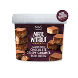 M&S gluten-free chocolate and caramel crispy rice bites 270g, imported from the UK