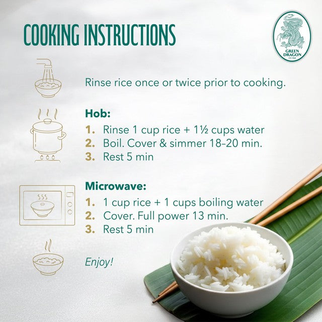 Green Dragon Thai Hom Mali Jasmine Rice 5kg, UK version
