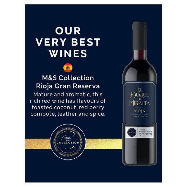 M&S Collection Rioja Gran Reserva El Duque de Miralta wine 75cl, imported from the UK