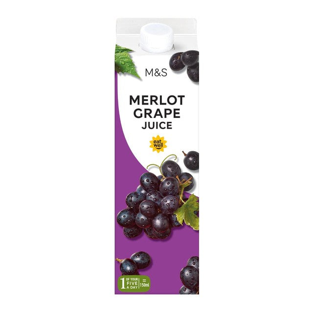 M&S Merlot grape juice 1L, imported from the UK