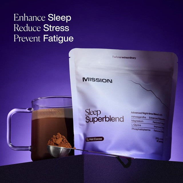 MISSION Sleep Superblend Hot Chocolate, imported from the UK